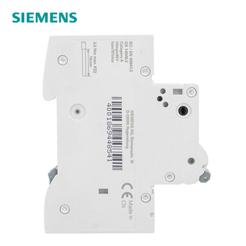 Siemens 5SY5110-7CC DC Circuit Breaker Type C 10A 1P 10KA