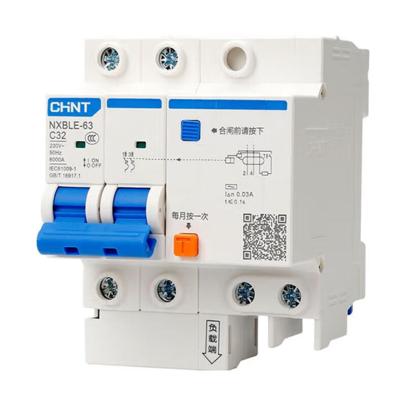 Chint residual current action circuit breaker; NXBLE-63 2P C32 30mA 6kA