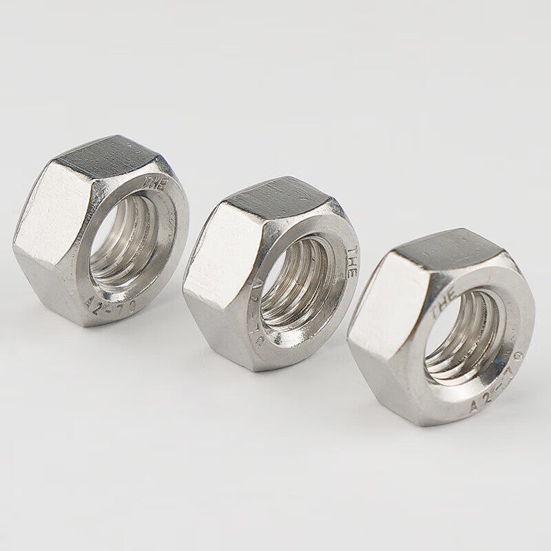 Haisdike HKD-427 304 Stainless Steel Hex Nuts and Screws, External Hex Nuts, Hex Screw Caps DIN934 M5 (200 pieces)