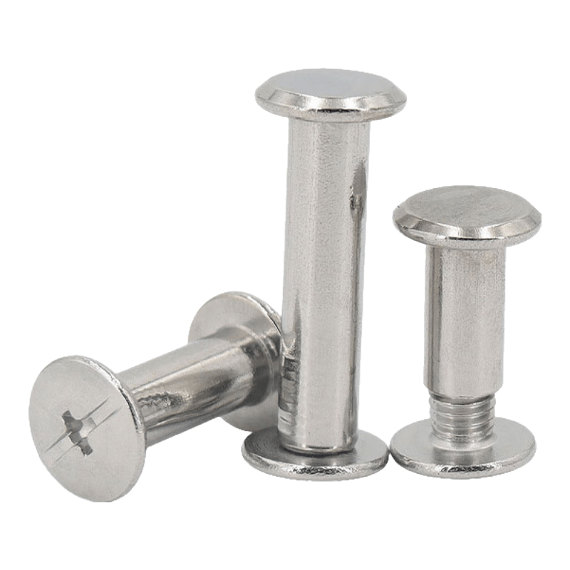 Deqi Nickel-Plated M125 Rivets with M4*5 Screws (20 sets) (M5*125 with M4*5 screws)