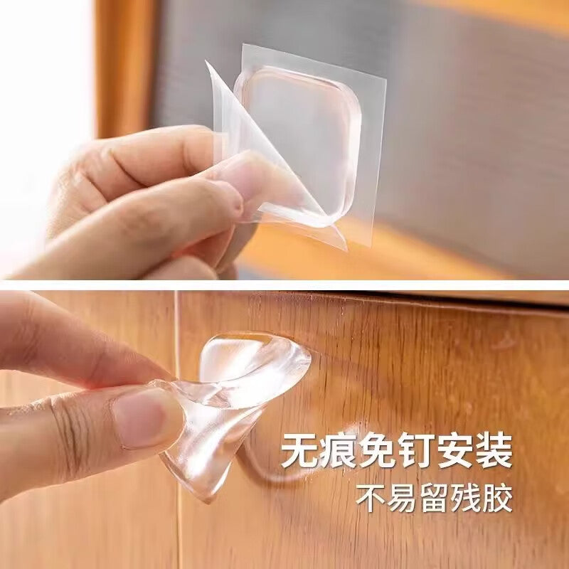 Junwen door handle anti-collision pad, door stop, back wall anti-collision pad, cabinet door buffer pad, refrigerator anti-collision sticker, 6 transparent pads