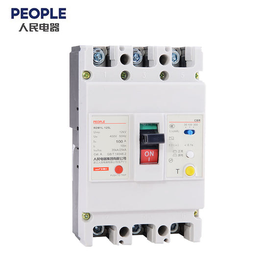 People's Electric RDM1L Series Leakage Circuit Breaker 125A Switch