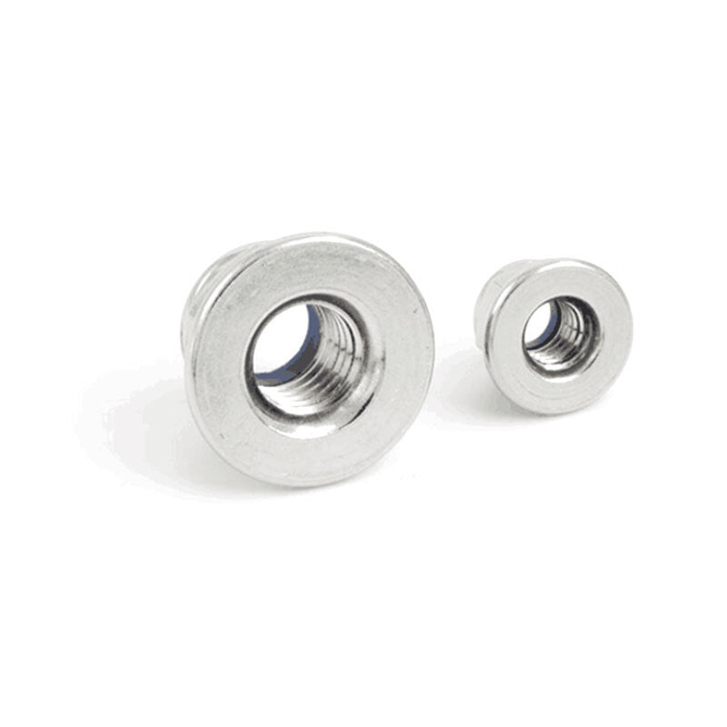Haisdike HKYC-64 304 Stainless Steel Plastic Flange Anti-loosening Nut Lock Nut DIN6926 Flange Face Nylon Locking Nut M5 (30 pieces)