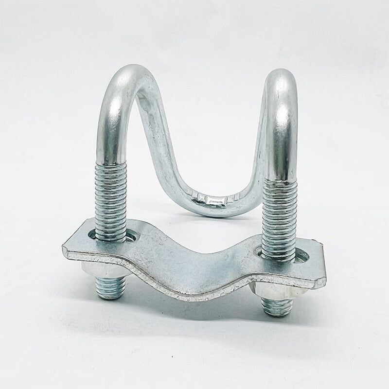 Deqi Double U-shaped Buckle Connector, Steel Pipe Fixing Buckle, Construction Fastener, Cross Pipe Buckle, One Price, 1.5 inch to 3 inch (50/90)