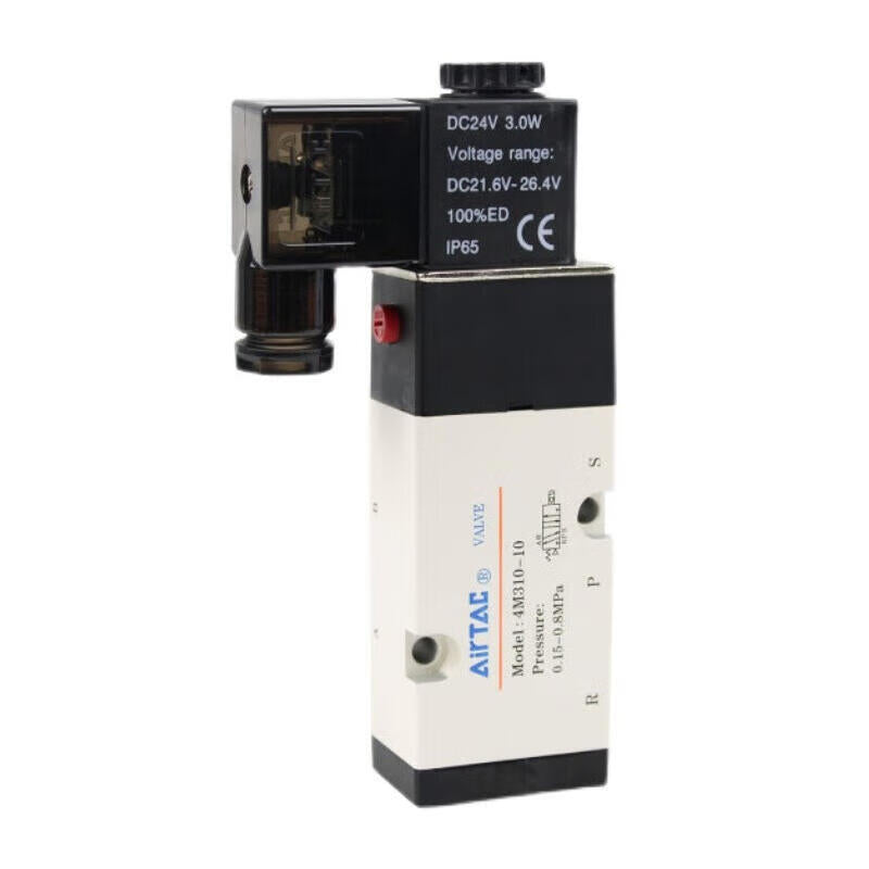 AirTAC NAMUR specification internal pilot solenoid valve, 2-position 5-way, single solenoid, DIN socket; 4M31010A