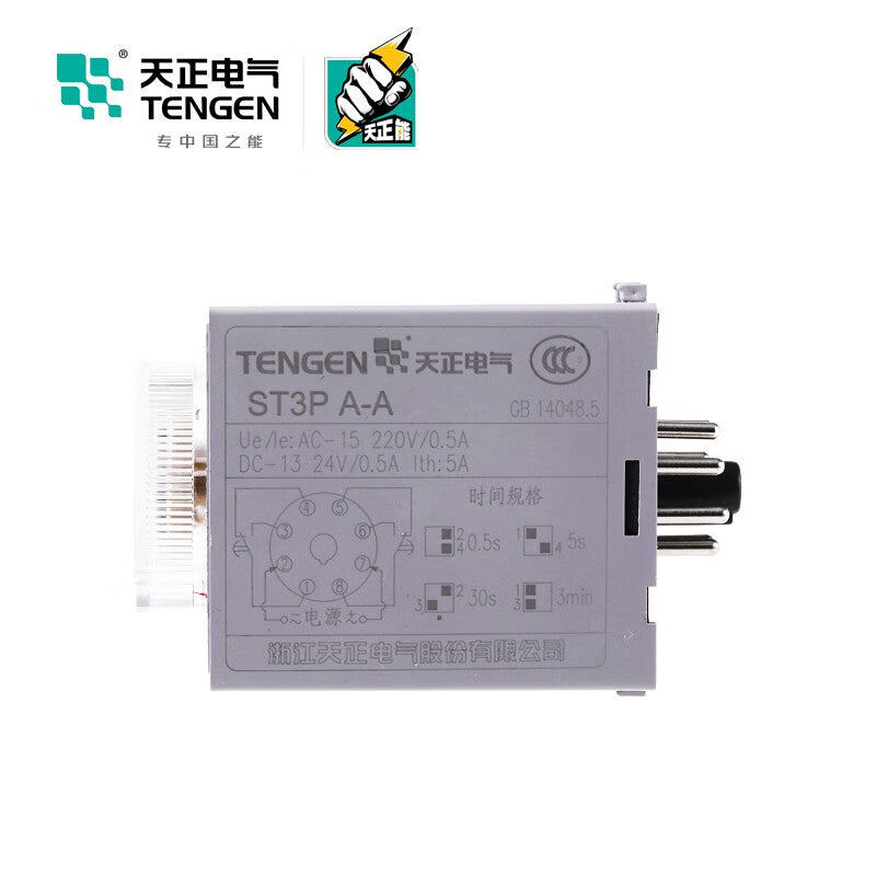 Tianzheng Electric TENGEN ST3PA-A AC220V rail-mounted time relay 03040160008