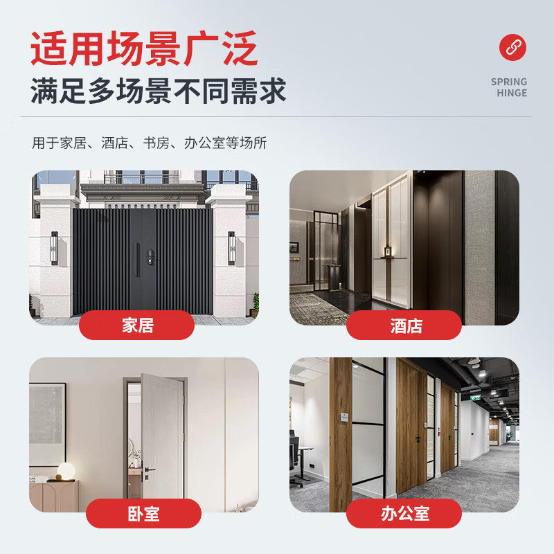 Carnegie Two-Way Free-Opening Door Hinges, Single/Two-Way Spring Hinges, Inward/Outward Opening Door Automatic Rebound Hinges, 5-inch Single-Way