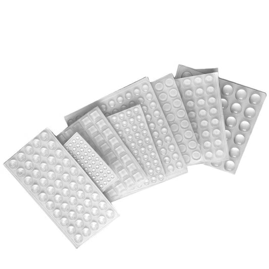 Masford Transparent Silicone Gaskets, Self-Adhesive Glass Glue, Furniture Shock-Absorbing Pads, Hemispherical, 200 Pieces, 8*2mm