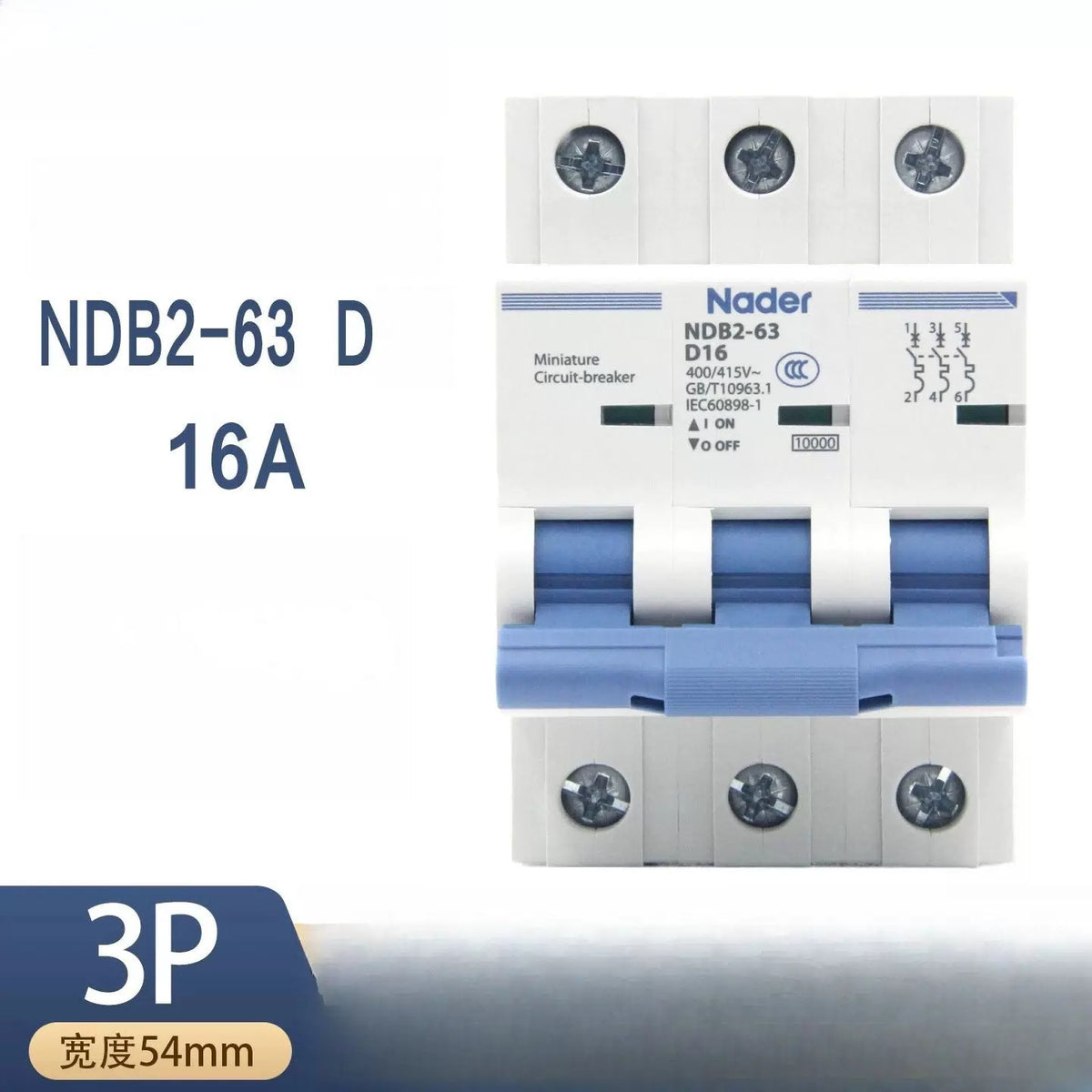 1PCS  FIT FOR Nader circuit breaker air switch NDB2-63 D16/3P [1]