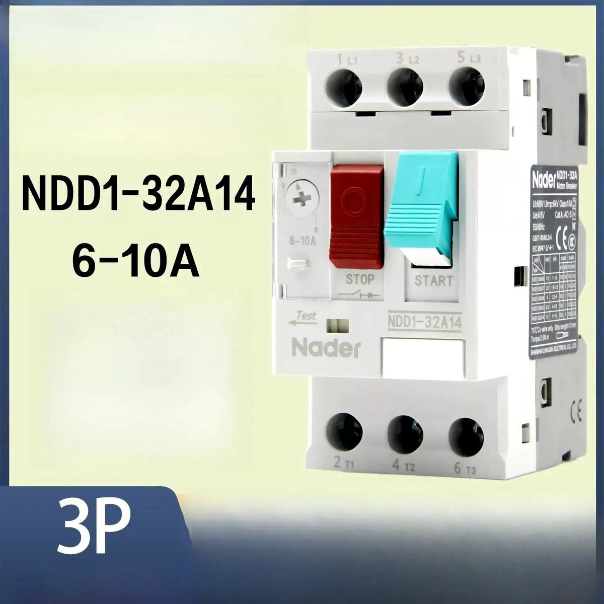 1PCS  FIT FOR Nader motor protection circuit breaker switch NDD1-32A14 6-10A [1]