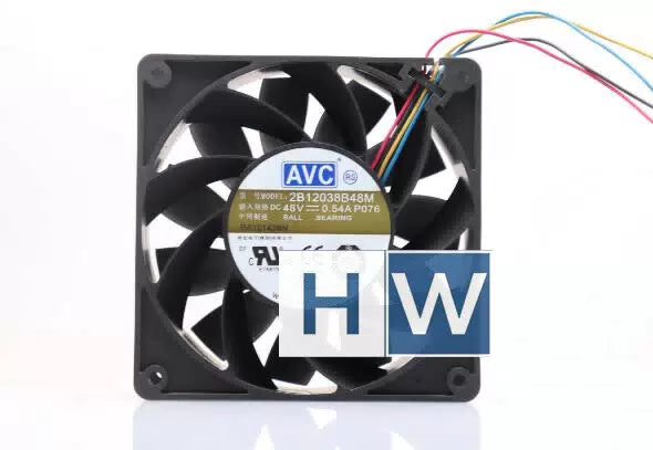 1PC AVC 2B12038B48M 48V 0.54A 12038 12cm Server 4-wire Speed Control Cooling Fan [1]