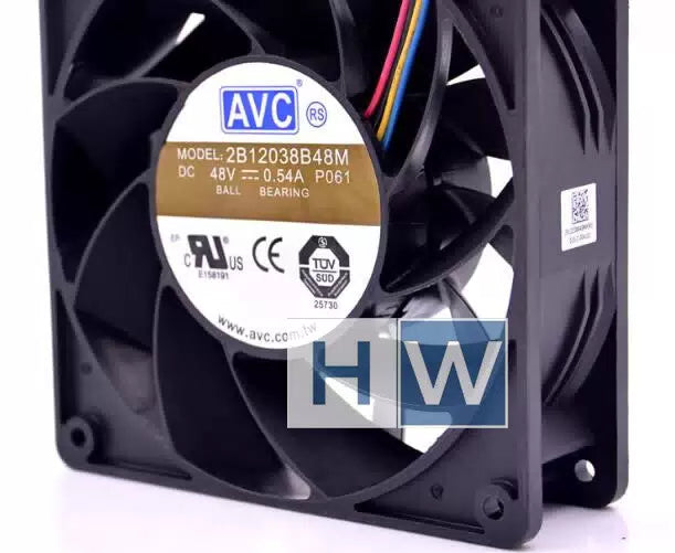 1PC AVC 2B12038B48M 48V 0.54A 12038 12cm Server 4-wire Speed Control Cooling Fan [2]