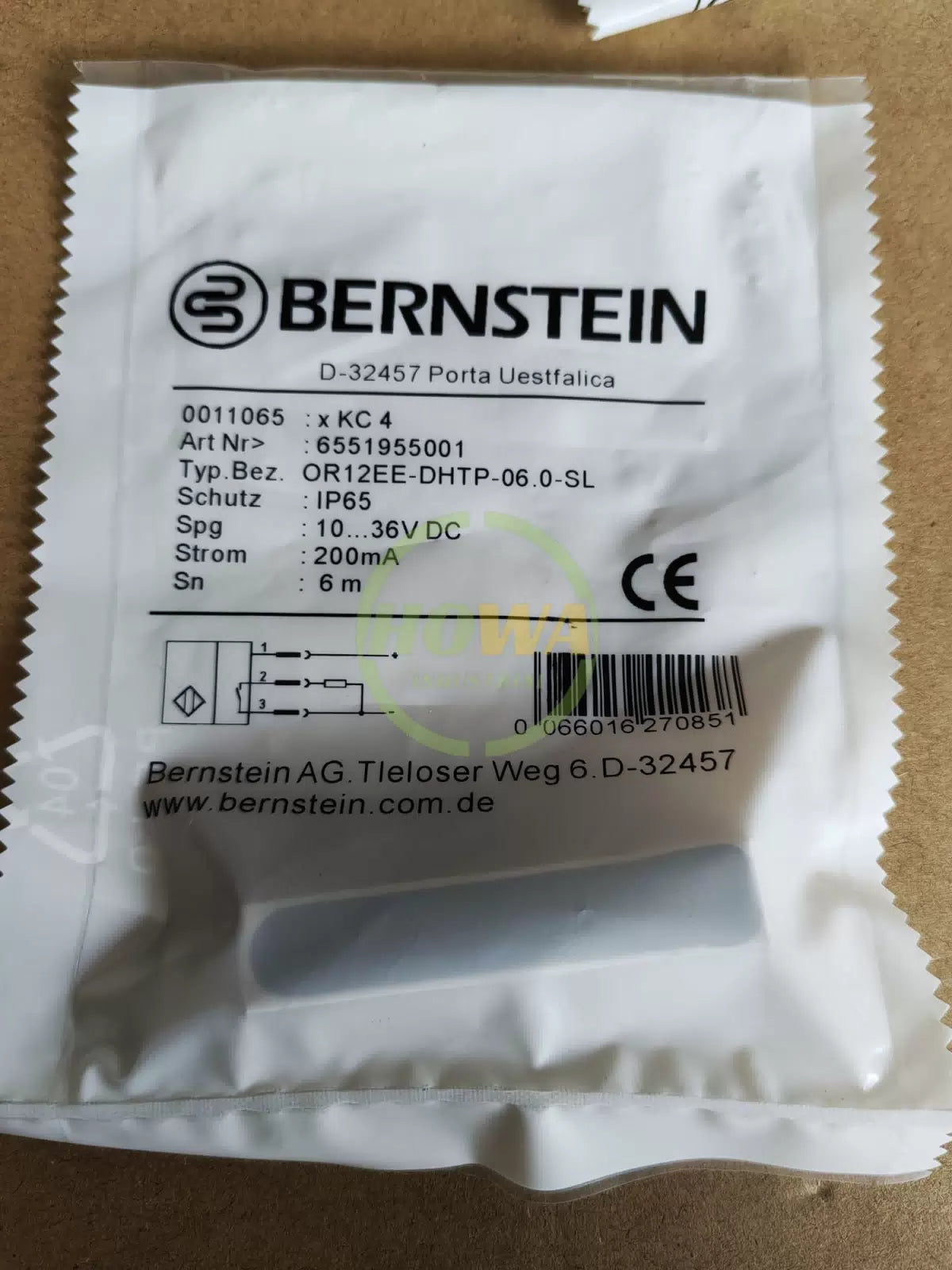 1PC BERNSTEIN OR12EE-DHTP-06.0-SL Optoelectronic Switch Sensor [1]