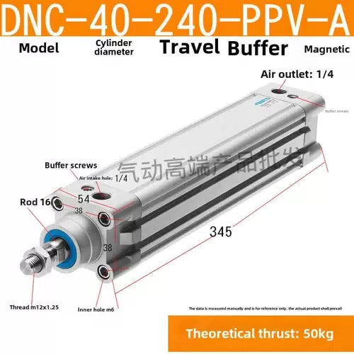 1PC  FIT FOR Cylinder DNC-40-240-PPV-A Replacement Made in China [1]