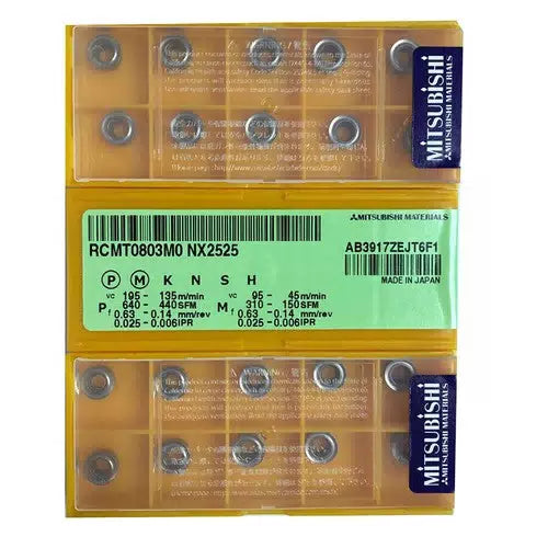 1 Box MITSUBISHI RCMT0803MO NX2525 Carbide Inserts CNC 10PCS/ Box [1]