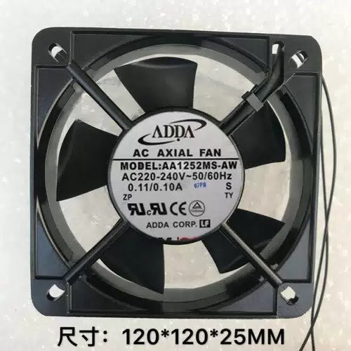 1 PCS ADDA Axial flow Fan AA1252MS-AW 220-240V 0.11/0.10A 12cm 12025 2 wire [1]