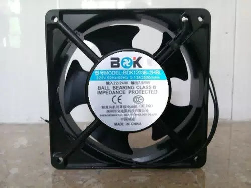 1 PCS BDK Fan BDK12038-2HBL AC 220V 12038 12CM 2 Wire Aluminum frame [1]