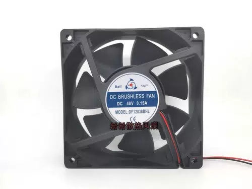 1 PCS Brushless DC fan DF12038BHL DC 48V 0.15A 12038 12CM 2 Wire cooling fan [1]