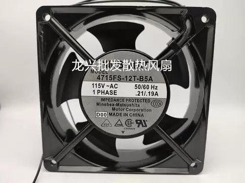 1 PCS NMB-MAT Fan 4715FS-12T-B5A AC115V 12CM 12038 2 wire Aluminum frame fan [1]