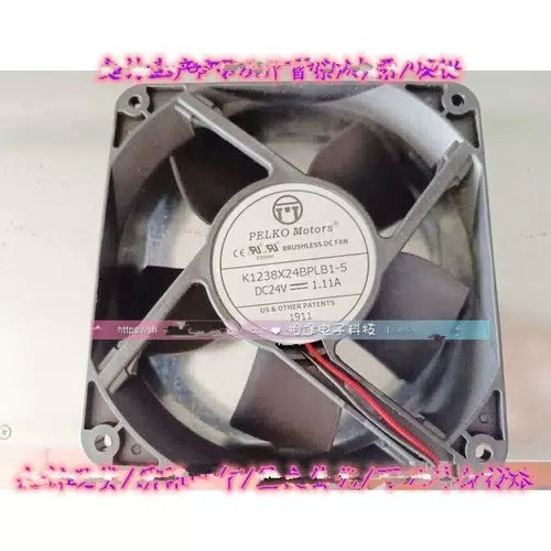 1 PCS PELKO Motors Fan K1238X24BPLB1-5 DC24V 1.11A 12cm 2 wire cooling fan [1]