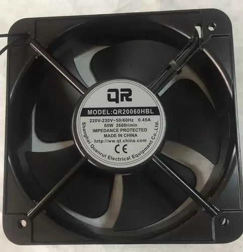 1 PCS QR FAN QR20060HBL 220V-230V 0.45A 65W 20cm 20060 2 WIRE Aluminum frame [1]