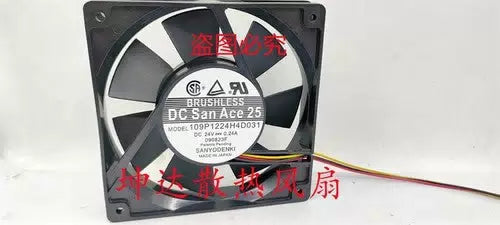 1 PCS SANYO Fan 109P1224H4D031 DC24V 0.24A 12CM 12025 3-wire cooling fan [1]