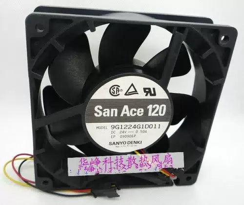 1 PCS SANYO Fan 9G1224G1D011 DC 24V 0.50A 120*120*38MM 3-pin inverter fan [1]