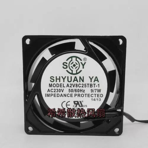 1 PCS SHYUAN YA Fan A2V8C25TBT-1 AC 230V 8cm 8025 Aluminum frame cooling fan [1]