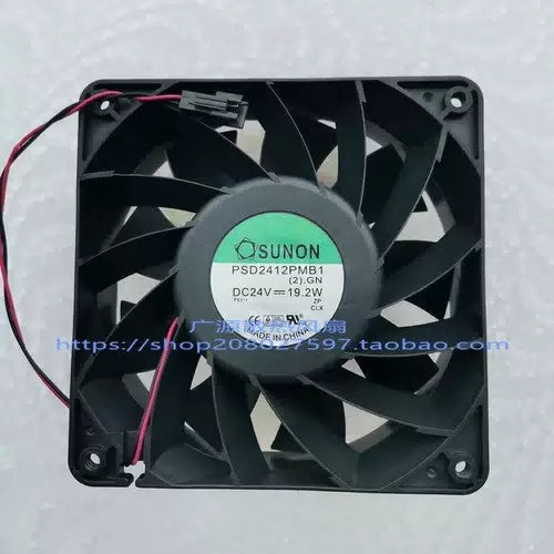 1 PCS SUNON Fan PSD2412PMB1 DC24V 19.2W 12cm 12038 2 wire inverter cooling fan [1]