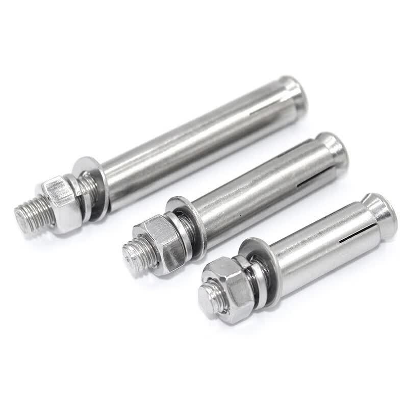 Haisdic 304 Stainless Steel Expansion Bolts, Expansion Bolts, Expansion Screws, Expansion Tubes HK-07 M10*150 (10 pieces) Seamless