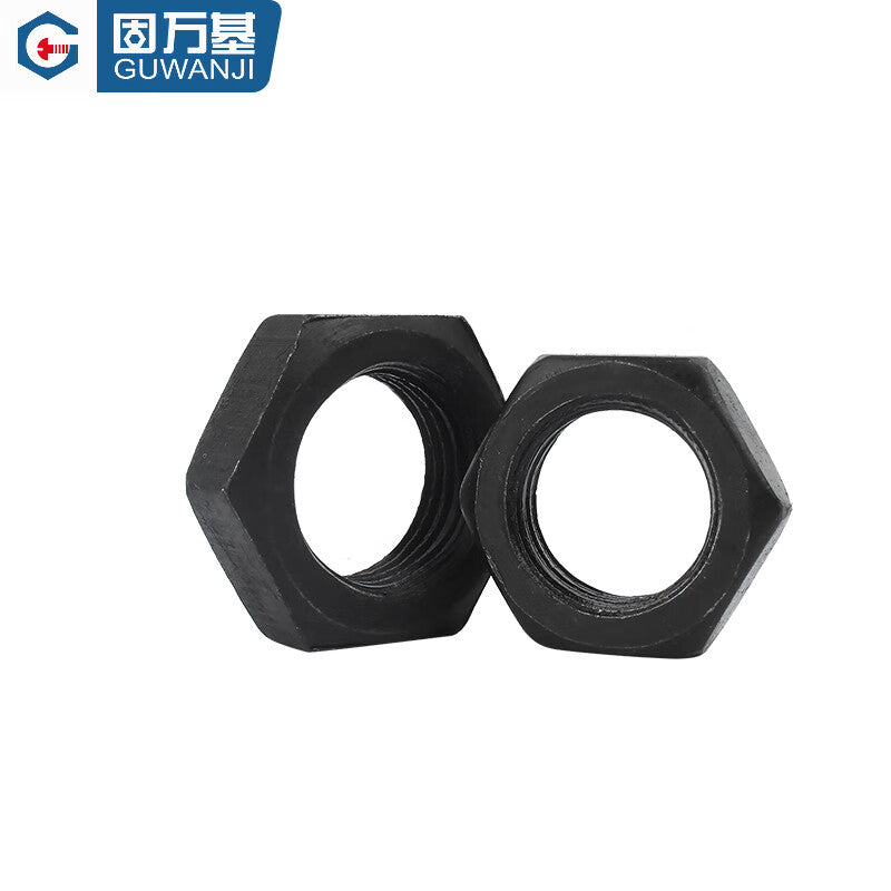 Guwanji GWJ-172 Hexagonal Thin Nut, Grade 8.8 High Strength Fine Thread Hexagonal Nut, Fine Thread M14 [50 pieces] Standard Thread