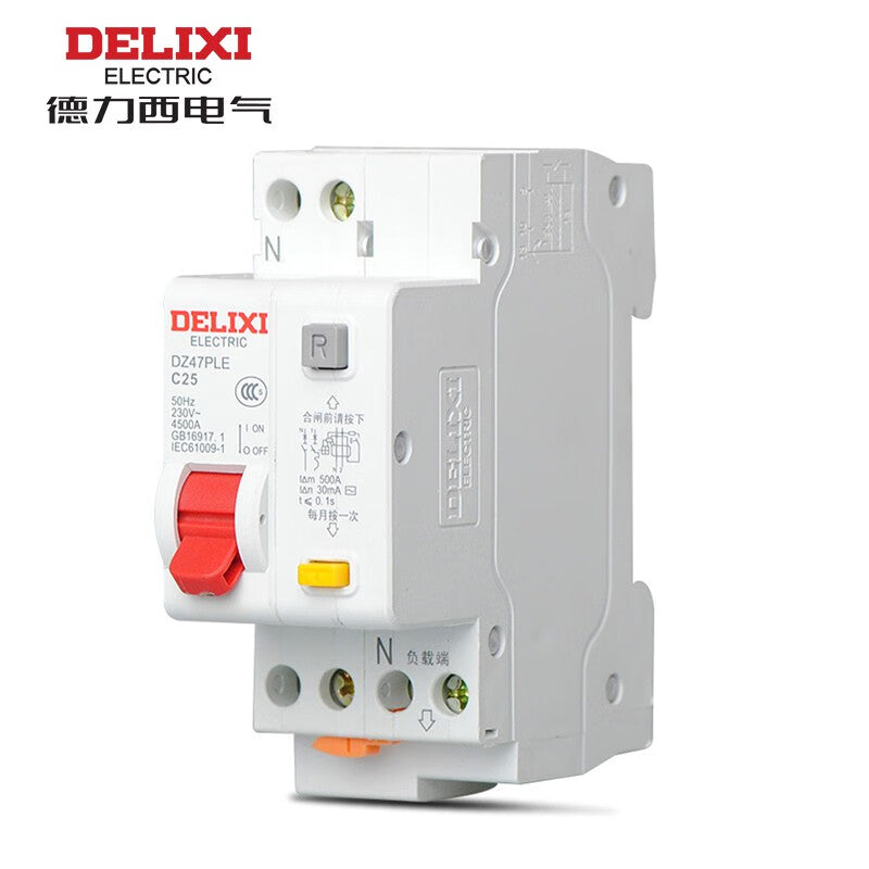 Delixi DZ47PLEC25 25A Miniature Leakage Circuit Breaker 30mA