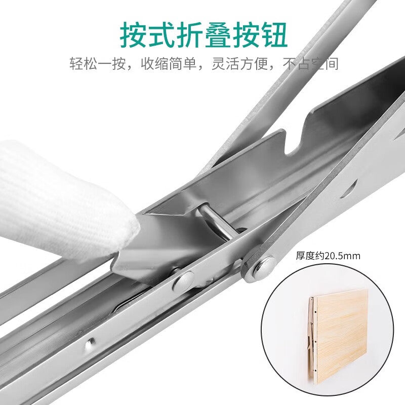 Thickened 304 Stainless Steel Folding Wall Shelf with Thousand-Speed Wheels, Movable Right Triangle Bracket, Shelf Support, 18-inch (45cm) [Price for Two]