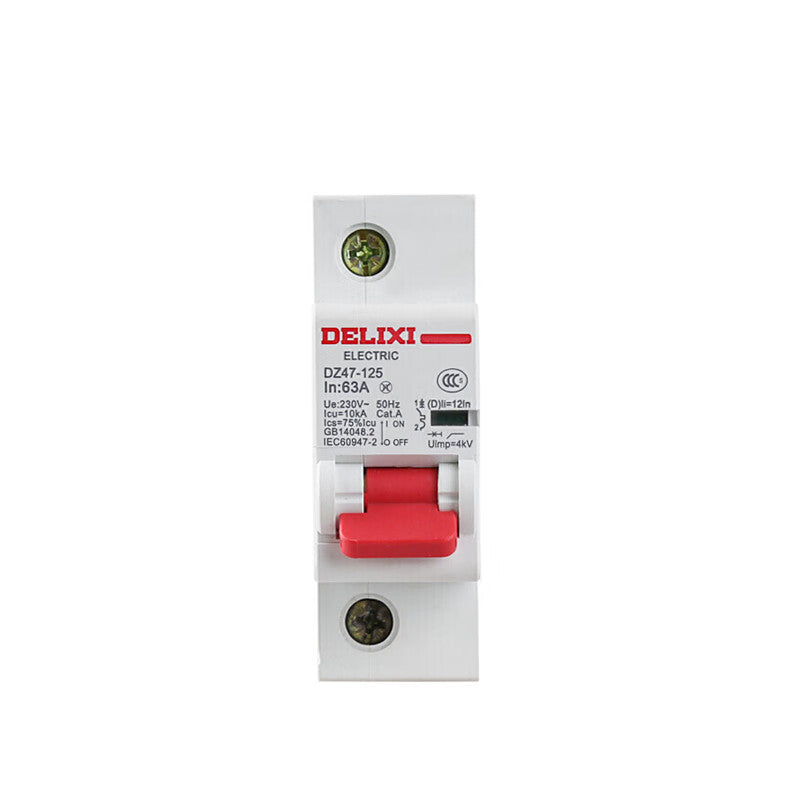 Delixi DZ47-125 high current 1P125A D type small circuit breaker air switch (customized)