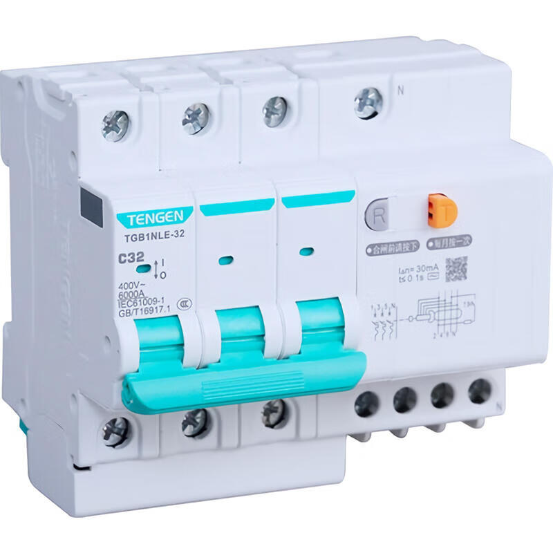 Tianzheng small leakage circuit breaker; TGB1NLE-32 3P+N D25 30mA (Xiangyun 3.0)