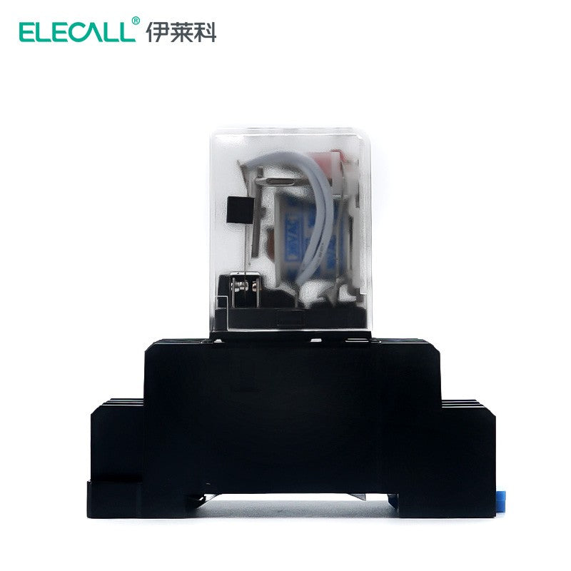 ELECALL HH54P small intermediate relay AC four open four closed with light and base electromagnetic relay set 14 feet MY4NJ AC36V