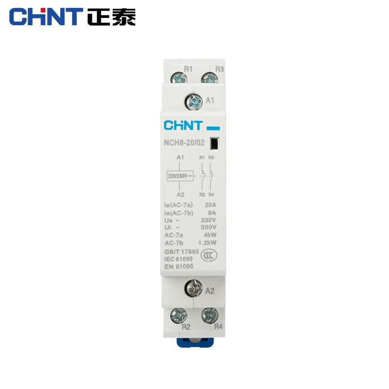 Chint (CHNT) NCH8-20/02-220/230V small single-phase AC contactor 220V rail type