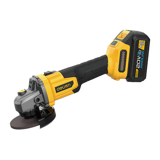 Deli Tools Home Improvement Grade 20V 100mm Lithium Electric Angle Grinder DC600
