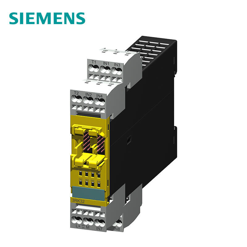 Siemens expansion module for modular safety system 3RK32/4F-DI, 1/2F-RO, 24VDC/1A, 22.5mm structural width cage card terminal, no connecting cable; 3RK32212AA10