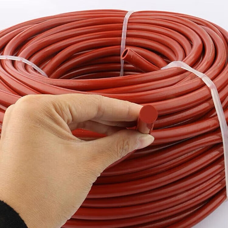 Qizhou O-type silicone strip, red solid silicone round strip, silicone sealing strip, high temperature resistant rubber strip, φ8mm (price for 2 meters).