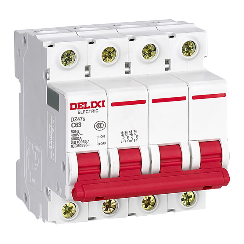 Delixi DZ47S 25A 4P D type DZ47SN4D25 small circuit breaker