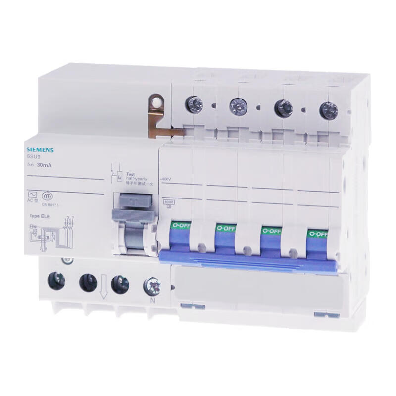 Siemens ET-5SN 32A 4P Circuit Breaker 6kA 30mA AC