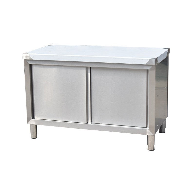 Haozhan Stainless Steel Sliding Door Workbench for Kitchens & Hotels