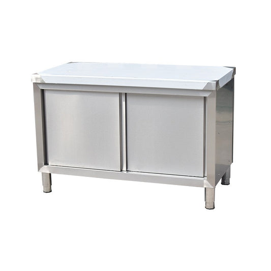 Haozhan Stainless Steel Sliding Door Workbench for Kitchens & Hotels