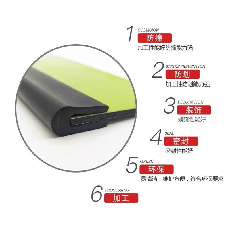 Hengdunda U-shaped rubber edge banding strip, anti-collision strip, stainless steel edge sealing strip, cabinet glass inlay strip, U-shaped rubber sealing strip, 10*5 flat bottom, inner clip 1-2mm (price per 100 meters)