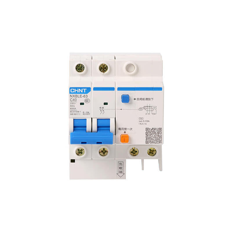 Chint residual current operated circuit breaker; NXBLE-63 2P C50 30mA 6kA