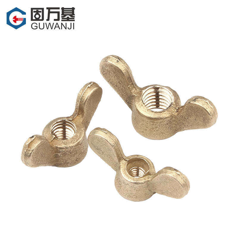 Guwanji Copper Butterfly Nuts, Butterfly-Shaped Nuts, Ingot-Shaped Shearling Nuts, Hand-Tightening Nuts M4 M5 M6 M8 M10 M12-M20, National Standard Fasteners Collection, M10 [2 pieces]