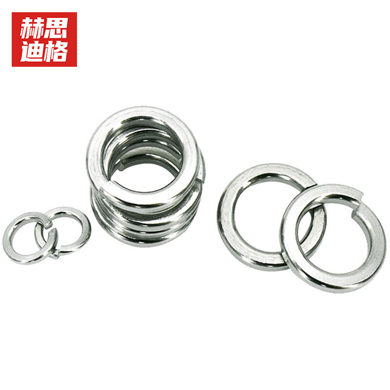 Hesterig JG-589 304 Stainless Steel Spring Washers, Standard Open Spring Washers, GB93 M4 Spring Washers, 1000 pieces