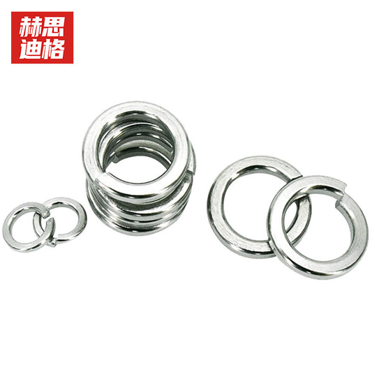 Hesterig JG-589 304 Stainless Steel Spring Washers, Standard Open Spring Washers, GB93 M4 Spring Washers, 1000 pieces