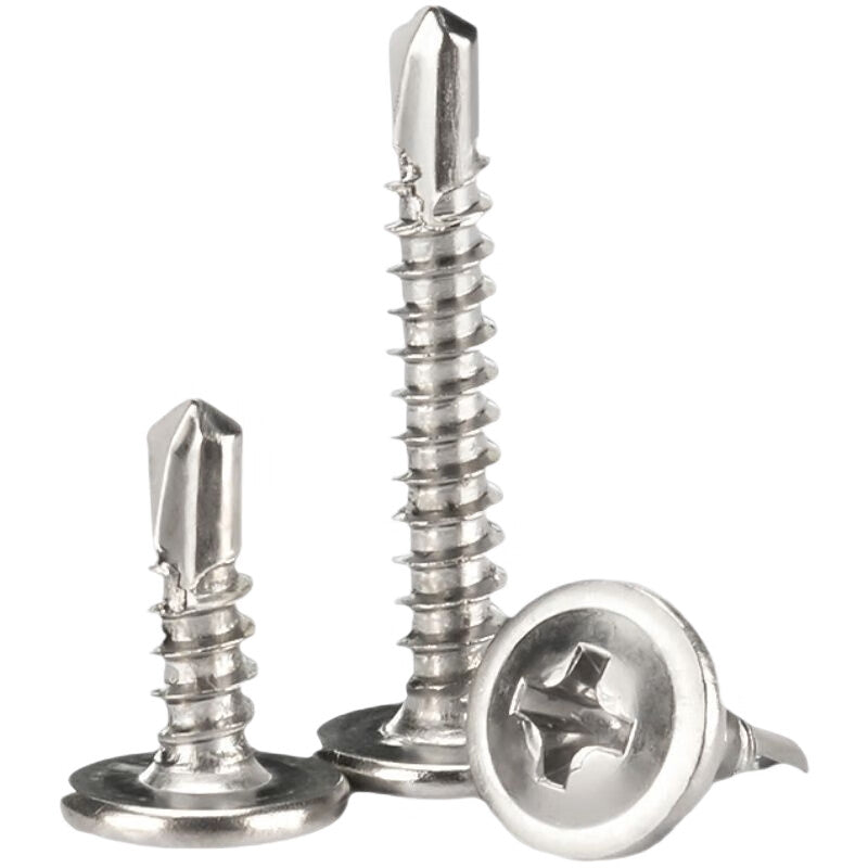 Kyoshi self-drilling screws, dovetail screws, 410 stainless steel washer screws (100 pieces/pack) ST4.8*38mm